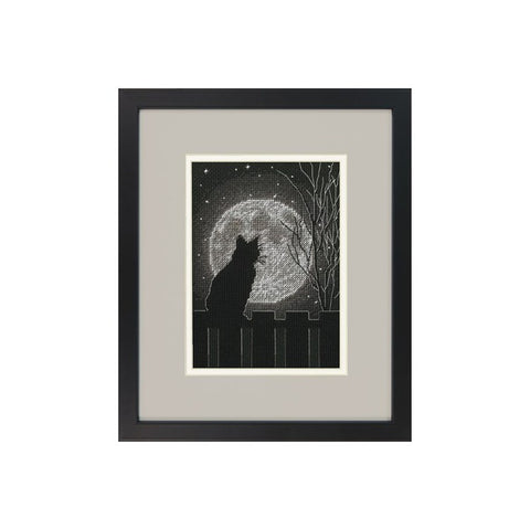 Black Moon Cat (13 x 18 cm) - Cross Stitch Kit by DIMENSIONS