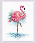 Blooming Flamingo. Cross Stitch kit by RIOLIS Ref. no.: 2117 - Hobby.lt 🇬🇧