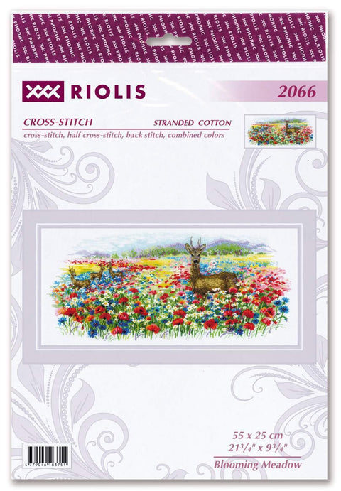 Blooming Meadow. Cross Stitch kit by RIOLIS Ref. no.: 2066 - Hobby.lt 🇬🇧