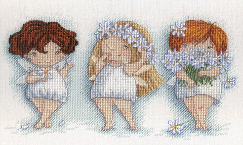 Blooming Pansies SNV-550 cross stitch kit by MP Studio