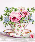 Blooms in a Tea Cup SB2321 - Cross Stitch Kit - Hobby.lt 🇬🇧