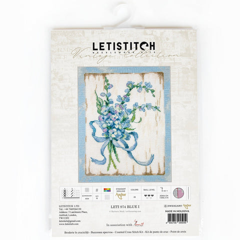 BLUE I SLETI974 - Cross Stitch Kit - Hobby.lt 🇬🇧