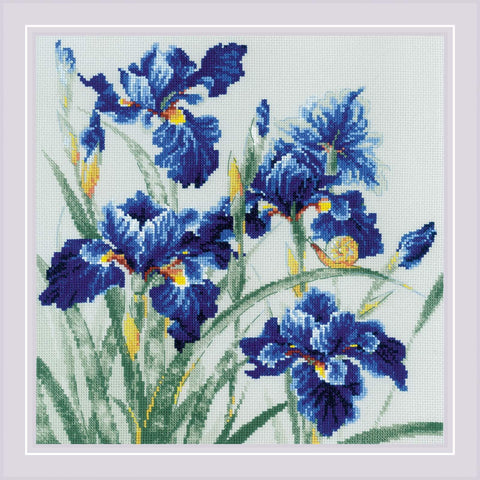 Blue Irises. Cross Stitch kit by RIOLIS Ref. no.: 2102 - Hobby.lt 🇬🇧