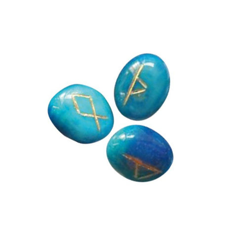 Blue Onyx Runes Lo Scarabeo