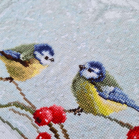 Blue Tits SLETI942 - Cross Stitch Kit - Hobby.lt 🇬🇧