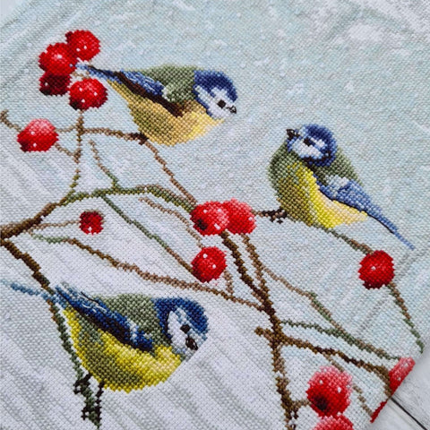 Blue Tits SLETI942 - Cross Stitch Kit