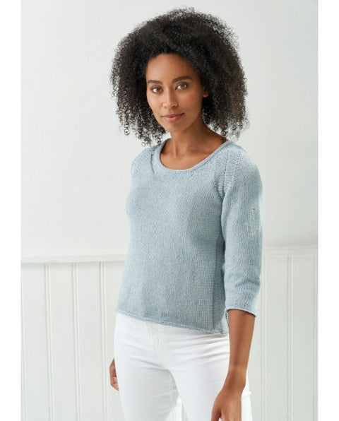 Rowan Denim Revive Bluewash 211 Recycled Cotton Knitting Yarn 50g Eco-Friendly Tweed Effect DK Crochet