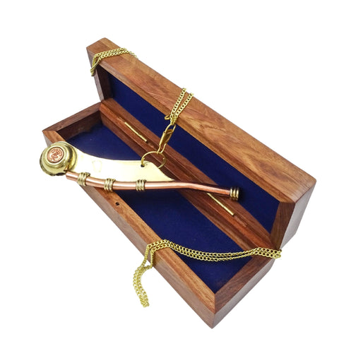 Bosun's whistle in wooden box MIW7/5