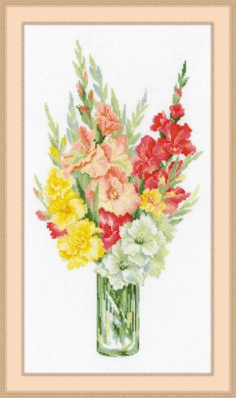 Bouquet of Gladioli - Cross Stitch Kit from RIOLIS Ref. no.:1446 - Hobby.lt 🇬🇧