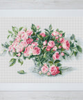 Bouquet of Pink Roses SBL22866 - Cross Stitch Kit by Luca - s - Hobby.lt 🇬🇧