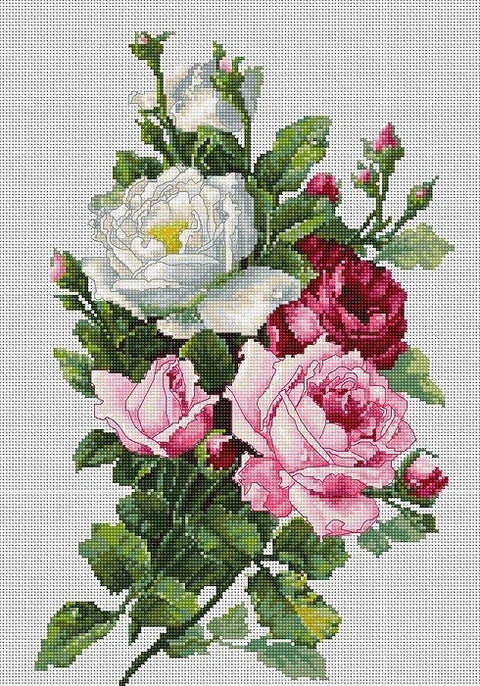 Bouquet of Roses SBA22855 - Cross Stitch Kit by Luca - s - Hobby.lt 🇬🇧