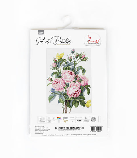 Bouquet of roses SBA2373 - Cross Stitch Kit