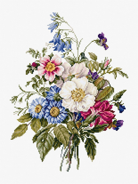 Bouquet of Summer Flowers SBU4004 - Cross Stitch Kit - Hobby.lt 🇬🇧