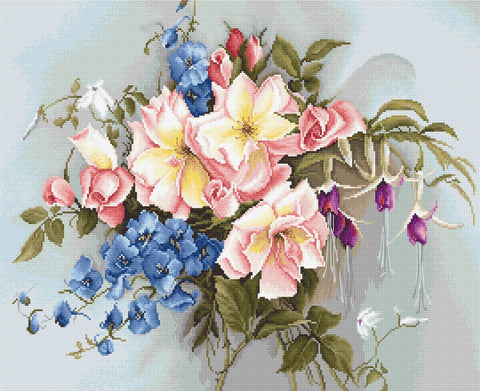 Bouquet with Bells SBA2362 - Cross Stitch Kit