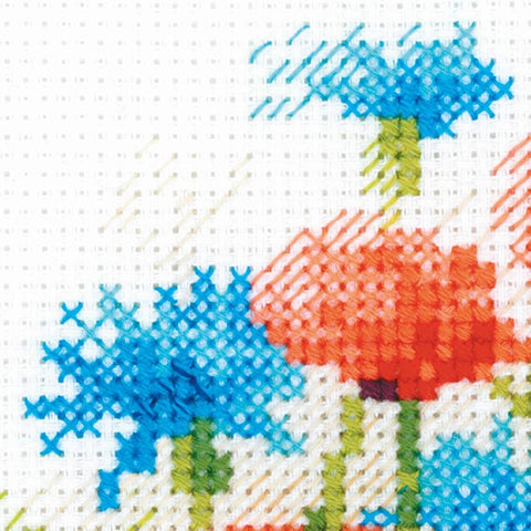 Bouquet with Cornflowers - Cross Stitch Kit from RIOLIS Ref. no.:1576