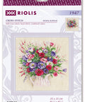 Bouquet with Eustoma and Gypsophila cross stitch kit by RIOLIS Ref. no.: 1947 - Hobby.lt 🇬🇧