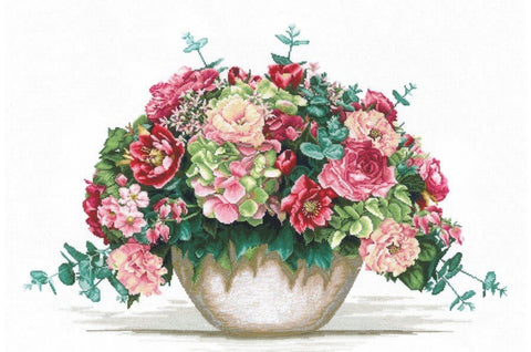 Bouquet With Hydrangea SANB - 16 - Cross Stitch Kit by Andriana - Hobby.lt 🇬🇧