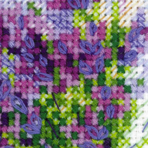 Bouquet with Lavender - Cross Stitch Kit from RIOLIS Ref. no.:1607 - Hobby.lt 🇬🇧