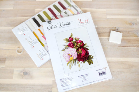 Bouquet with Peonies SB2354 - Cross Stitch Kit - Hobby.lt 🇬🇧