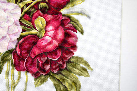 Bouquet with Peonies SB2354 - Cross Stitch Kit - Hobby.lt 🇬🇧