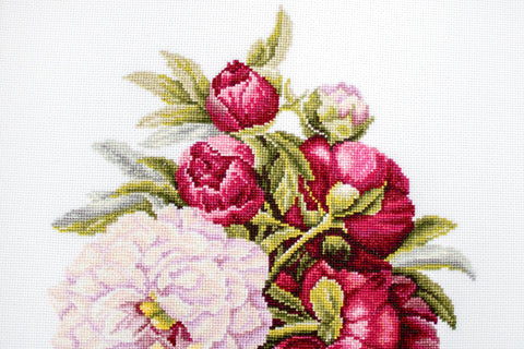 Bouquet with Peonies SB2354 - Cross Stitch Kit - Hobby.lt 🇬🇧