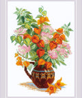 Bouquet with Physalis. Cross Stitch kit by RIOLIS Ref. no.: 2086 - Hobby.lt 🇬🇧