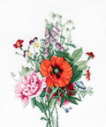 Bouquet with Poppy and Peony SB2350 - Cross Stitch Kit - Hobby.lt 🇬🇧