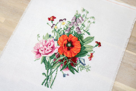 Bouquet with Poppy and Peony SB2350 - Cross Stitch Kit