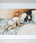 Boy with Dog SB374 - Cross Stitch Kit by Luca - s - Hobby.lt 🇬🇧