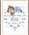 Boys Birth Announcement - Cross Stitch Kit from RIOLIS Ref. no.:1124 - Hobby.lt 🇬🇧