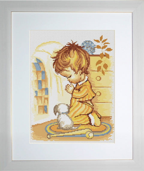 Boy's Prayer SB271 - Cross Stitch Kit by Luca - s - Hobby.lt 🇬🇧