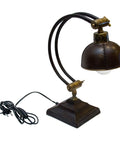 Brass and leather lamp - LAM - 0026 - Hobby.lt 🇬🇧