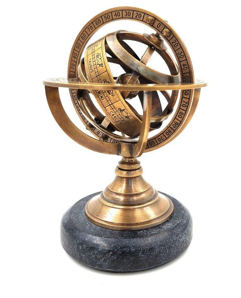 Brass astrolabe on a black stone base BN - 2088/S - Hobby.lt 🇬🇧