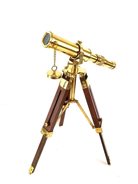 Brass Bezel Wooden Tripod 2x Zoom | T05 - Hobby.lt 🇬🇧