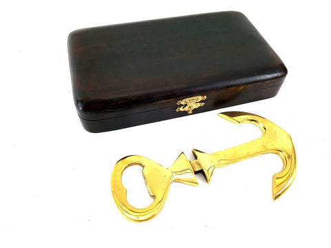 Brass Bottle Opener Anchor Rosewood Box | NI5277A - Hobby.lt 🇬🇧