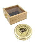 Brass compass in a wooden box - C - 57A - Hobby.lt 🇬🇧