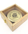 Brass compass in a wooden box - C - 57A - Hobby.lt 🇬🇧