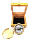 Brass compass in a wooden box - C - 57R - Hobby.lt 🇬🇧