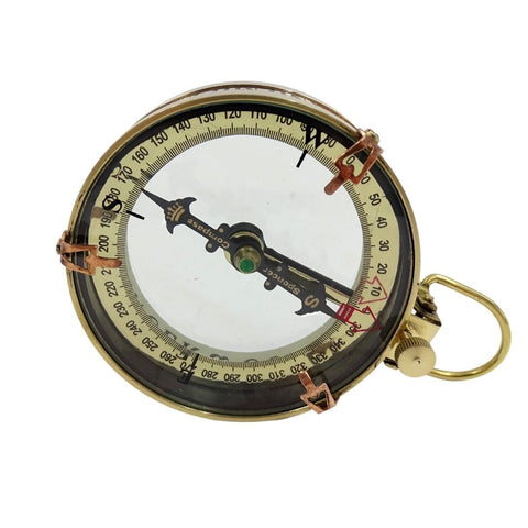 Brass Compass Map Reader in Wooden Box – NC1087