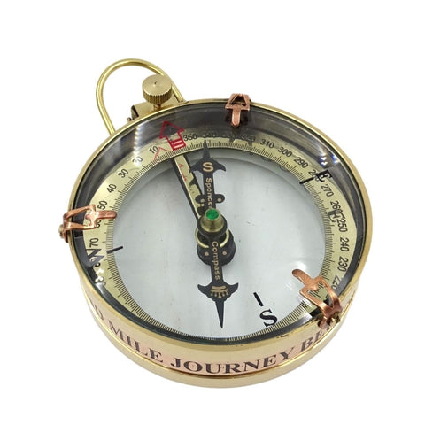 Brass Compass Map Reader in Wooden Box – NC1087