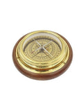 Brass compass on a wooden base NC2863 - Hobby.lt 🇬🇧