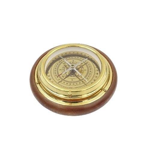 Brass compass on a wooden base NC2863 - Hobby.lt 🇬🇧