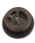 Brass Compass Sundial Wooden Base | NC2865 - Hobby.lt 🇬🇧