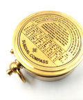 Brass compass with sundial in wooden box 1058 - Hobby.lt 🇬🇧