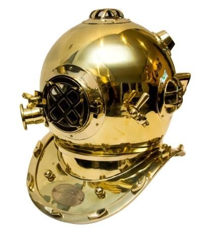 Brass diver’s helmet - U.S. Navy Diving Replica HMT - 0034 - Hobby.lt 🇬🇧