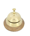 Brass Hotel Gong on a Wooden Base | NC2144G - Hobby.lt 🇬🇧