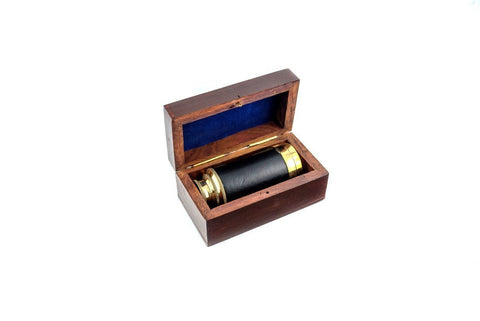 Brass & Leather Folding Scope in a Box – T26WB - Hobby.lt 🇬🇧