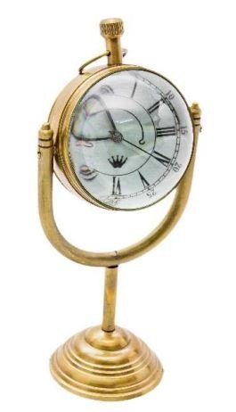 Brass "Moon" clock Antique finish - NI4359 - Hobby.lt 🇬🇧