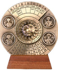Brass Perpetual Calendar on wooden base H27 - Hobby.lt 🇬🇧