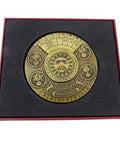 Brass Perpetual Calendar on wooden base H27 - Hobby.lt 🇬🇧